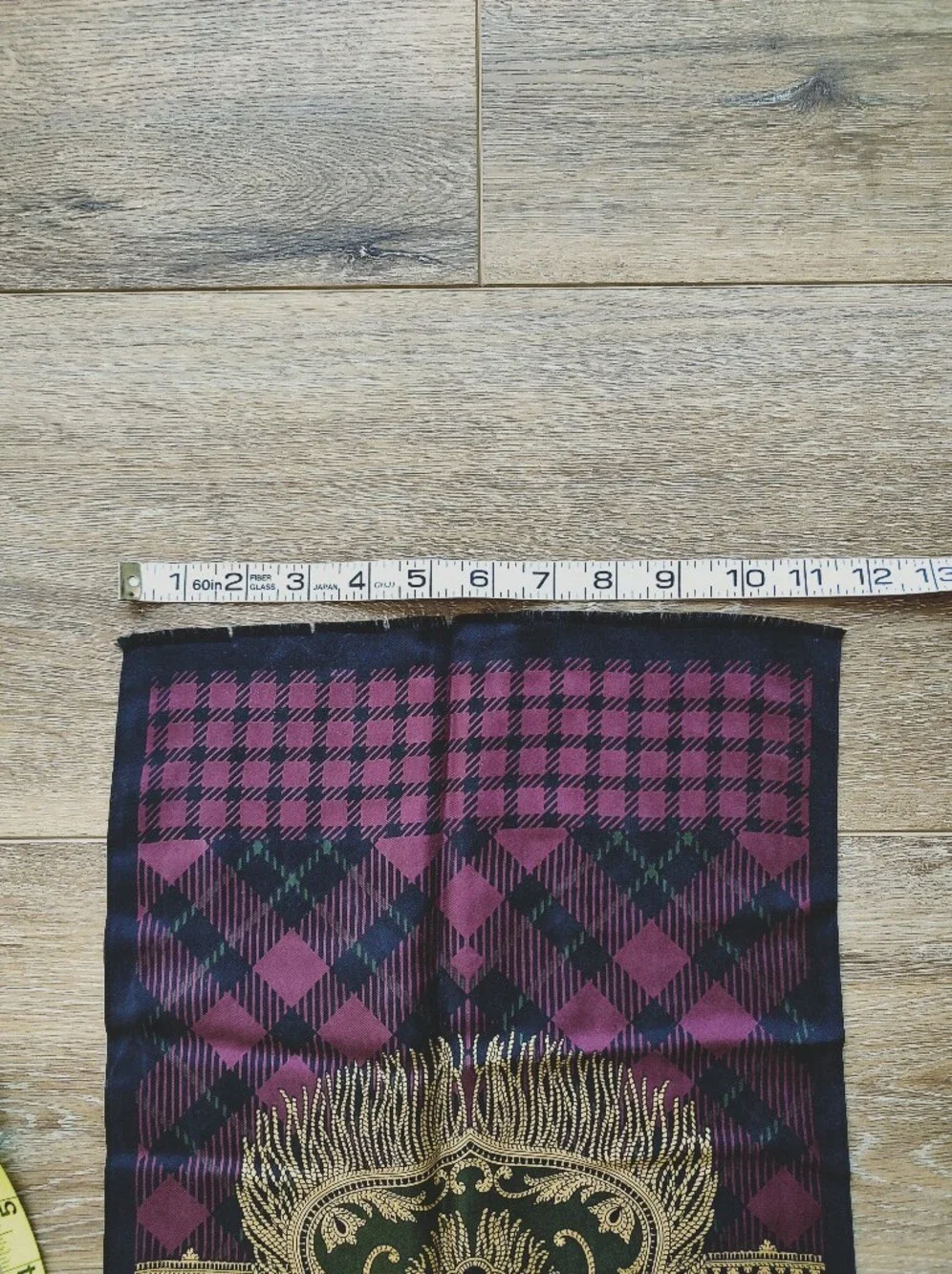 Vintage Talbots Japanese Silk Stole Scarf Scottish Fringe Style Check 90s